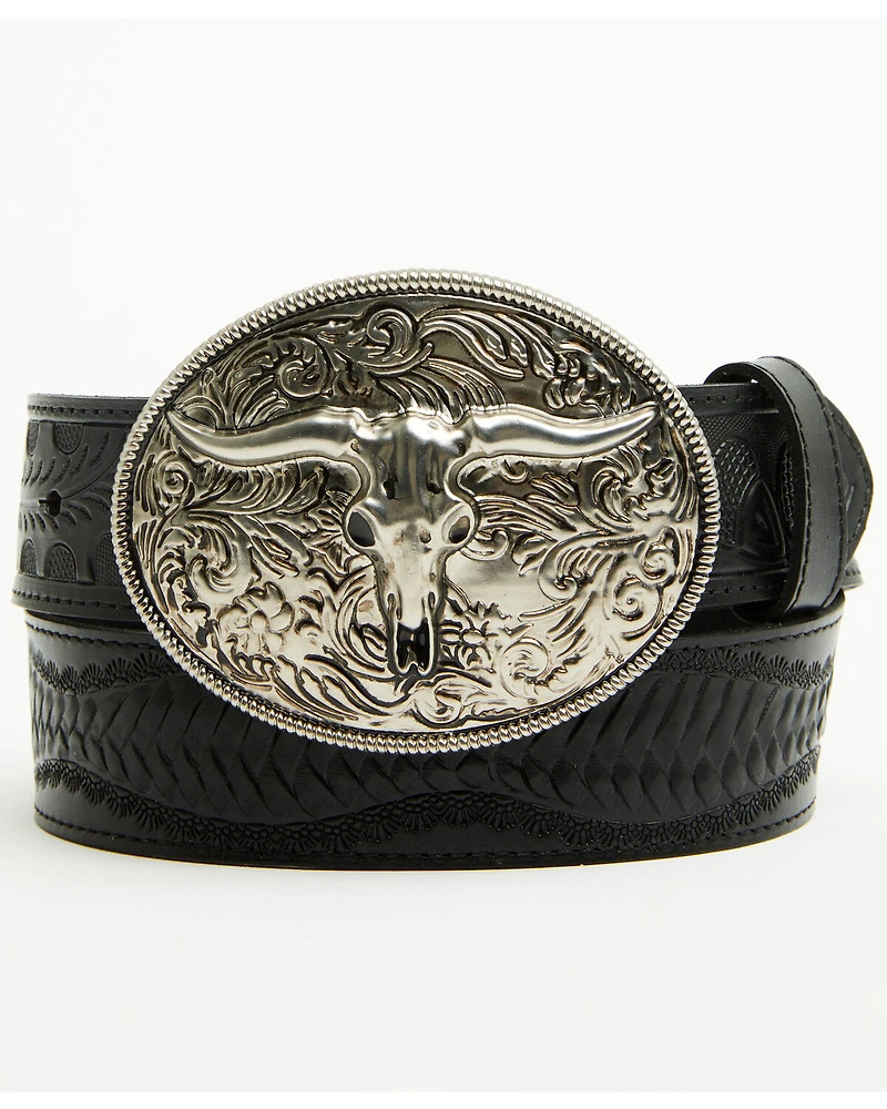 Idyllwind Women's Denver Embossed Leather Steer Head Buckle Belt
