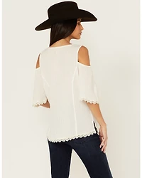 Shyanne Women's Short Sleeve Cold Shoulder Top