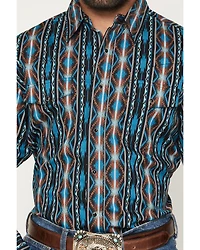 Wrangler Men's Checotah Southwestern Print Long Sleeve Snap Western Shirt
