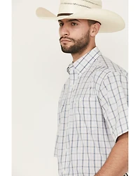 Wrangler Men's Classic Plaid Print Short Sleeve Button-Down Western Shirt