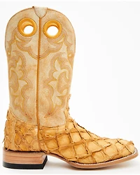 Cody James Men's Exotic Pirarucu Western Boots - Broad Square Toe