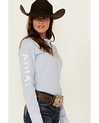 Ariat Women's Striped Team Kirby Long Sleeve Button-Down Stretch Western Shirt