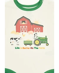 John Deere Infant Boys' Barnyard Short Sleeve Onesie