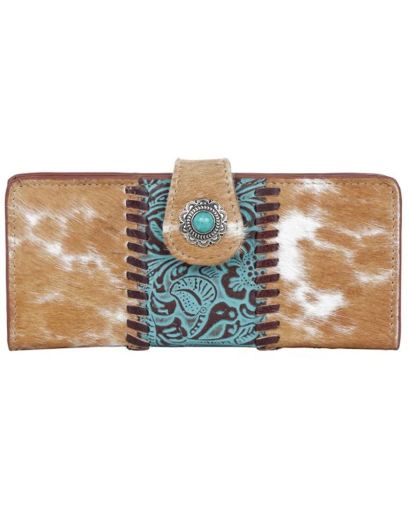 Myra Bag Women's Bleu Hair-On Wallet