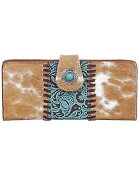 Myra Bag Women's Bleu Hair-On Wallet