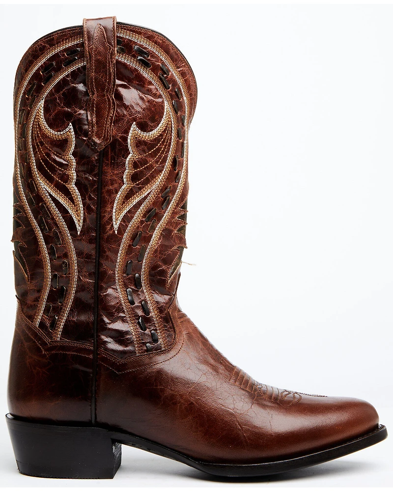 Dan Post Men's Swirled Embroidery Western Boots - Round Toe