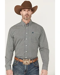 Cinch Men's Medallion Print Long Sleeve Button-Down Western Shirt