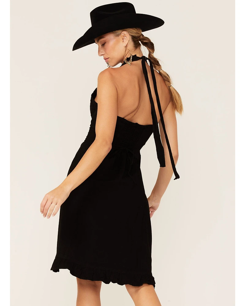 Scully Peruvian Cotton Halter Top Mini Dress