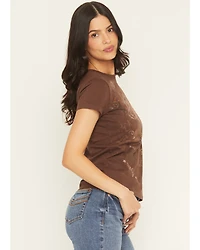 Shyanne Women's Country Girl rhinestone Short Sleeve Graphic Tee