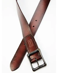 Brothers and Sons Men's Burnished Leather Belt