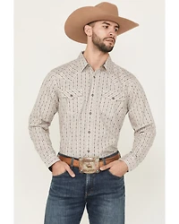 Moonshine Spirit Men's Trench Town Striped Long Sleeve Snap Western Shirt