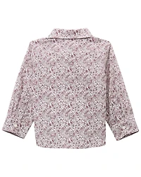Wrangler Toddler Boys' Paisley Print Long Sleeve Snap Western Shirt