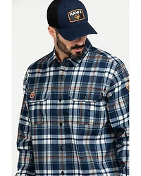 Hawx Men's FR Plaid Print Long Sleeve Woven Work Shirt - Tall