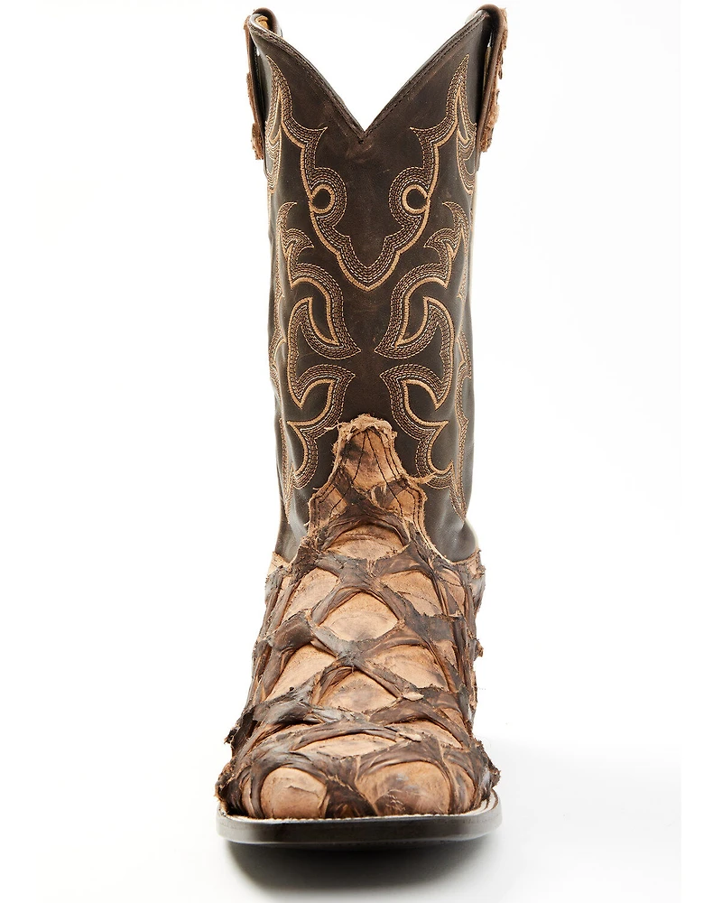 Cody James Men's Exotic Pirarucu Western Boots - Broad Square Toe