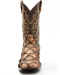 Cody James Men's Exotic Pirarucu Western Boots - Broad Square Toe