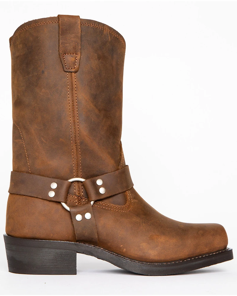 Brothers and Sons Men's Pull On Motorcycle Boots - Square Toe