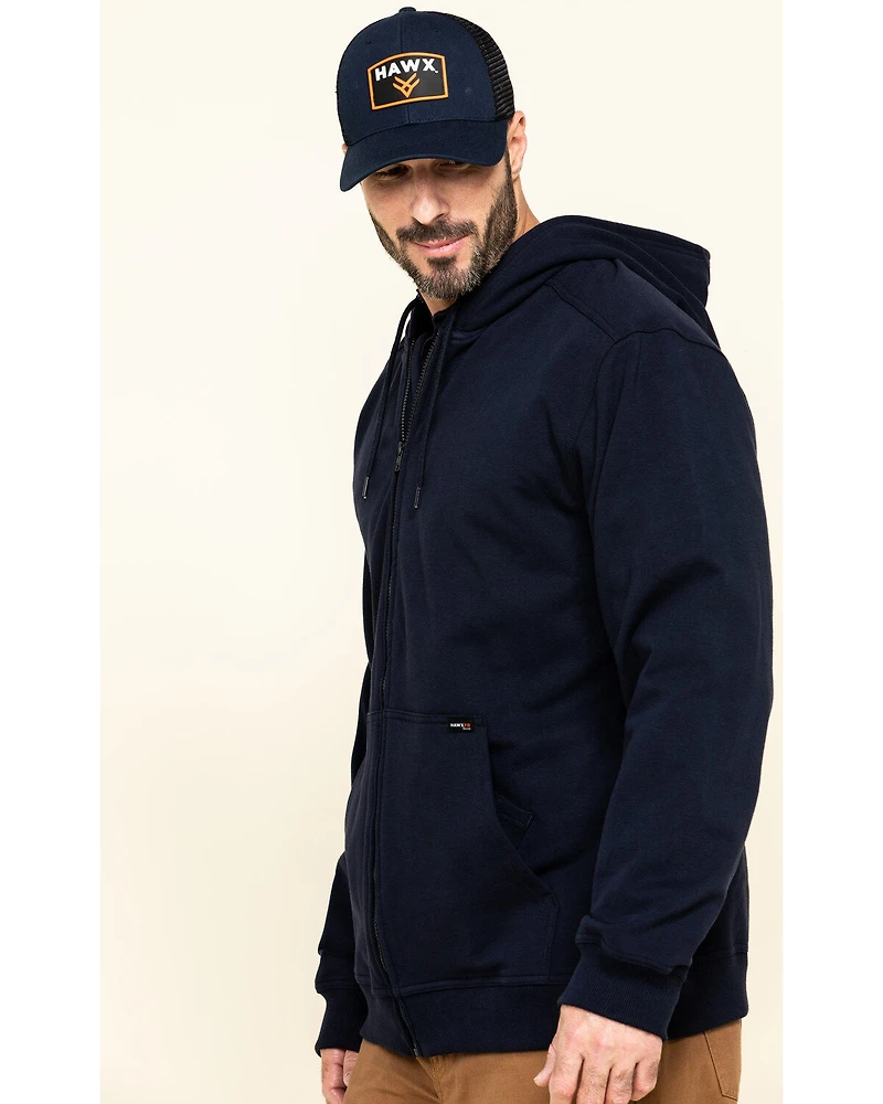 Hawx Men's FR Zip Up Fleece Work Hoodie - Tall