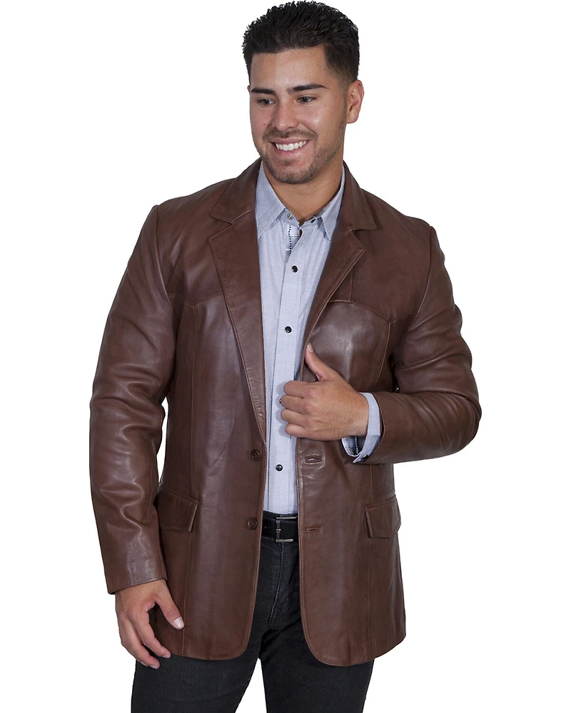 Scully Men's Lamb Leather Blazer - Big and Tall