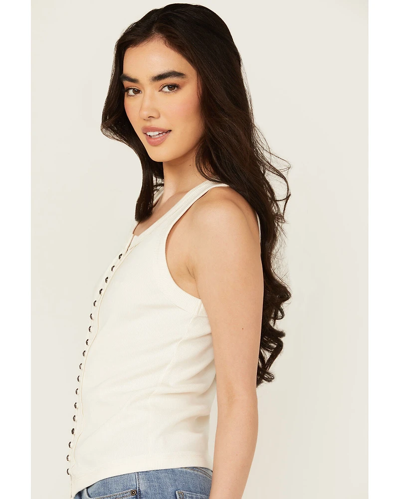 Idyllwind Women's Edna Button Front Ribbed Tank