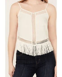 Idyllwind Women's Briarwick Jacquard Print Fringe And Lace Tank Top