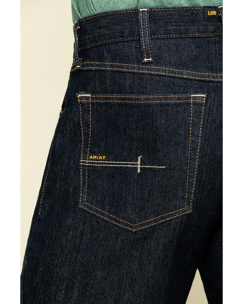 Ariat Men's M4 Rebar Durastretch Flannel Lined Low Bootcut Work Jeans - Big