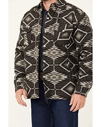 Outback Trading Co Men's Southwestern Print Lined Snap Shirt Jacket