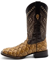 Ferrini Men's Bronco Pirarucu Print Western Boots - Broad Square Toe