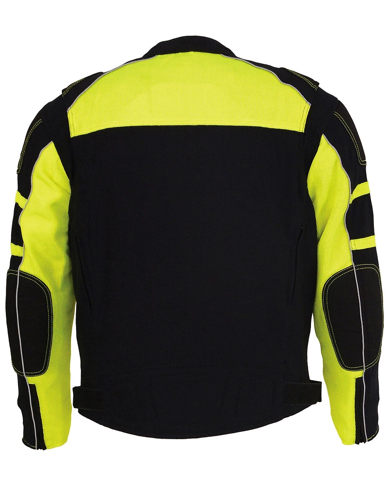 Milwaukee Leather Men's Mesh Racing Jacket with Removable Rain Liner - 3X