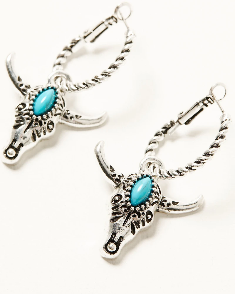Shyanne Women's Steer Head and Arrow Earring Set - 3 Piece
