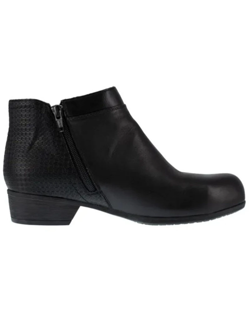 Rockport Women's Black Carly Work Booties - Alloy Toe