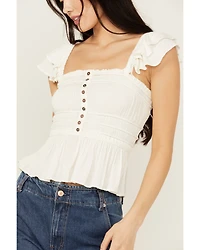 Shyanne Women's Flutter Sleeve Smocked Tank