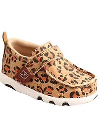 Twisted X Infant Girls' Leopard Print Driving Mocs