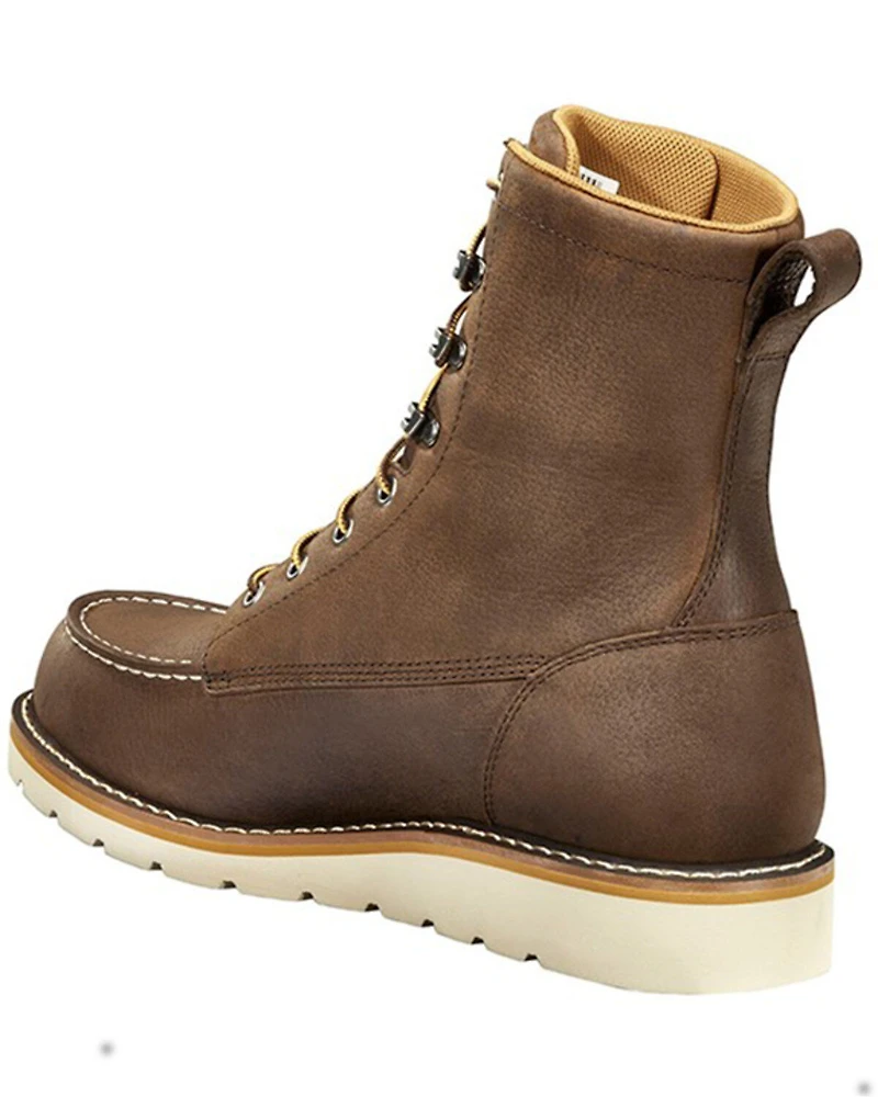 Carhartt Men's WP Soft Toe 8" Lace-Up Wedge Work Boots - Moc