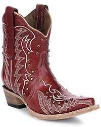 Circle G Women's Studded Ankle Boots - Snip Toe