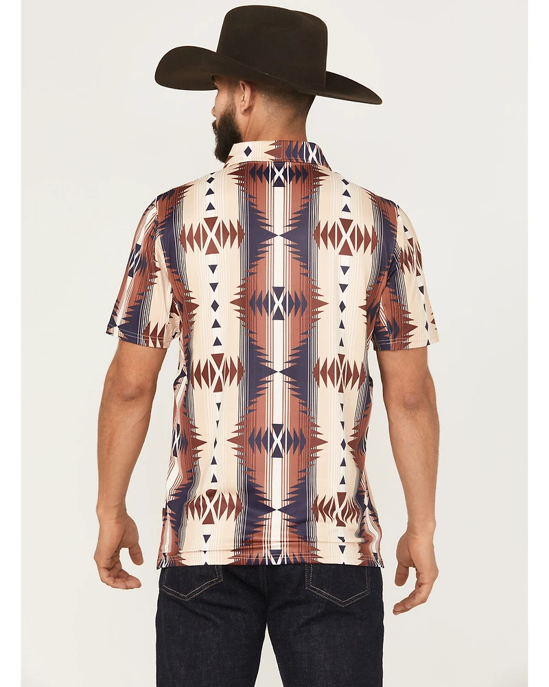 Hooey Men's The Weekender Southwestern Print Short Sleeve Button-Down Polo Shirt