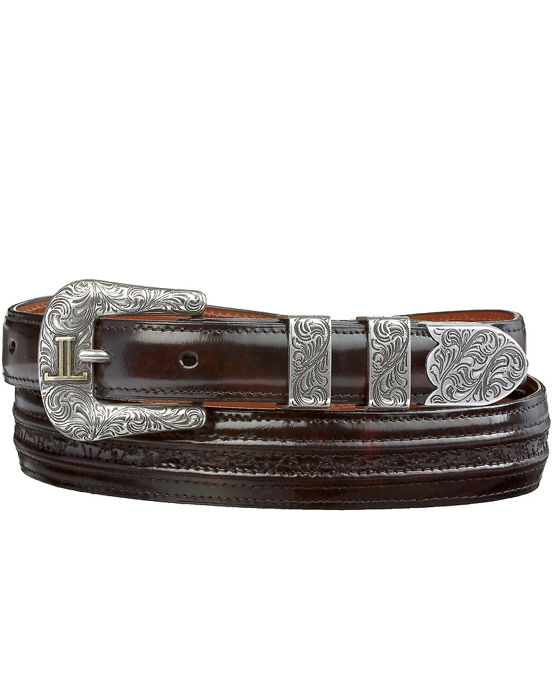 Lucchese Men's Goat With Hobby Stitch Leather Belt