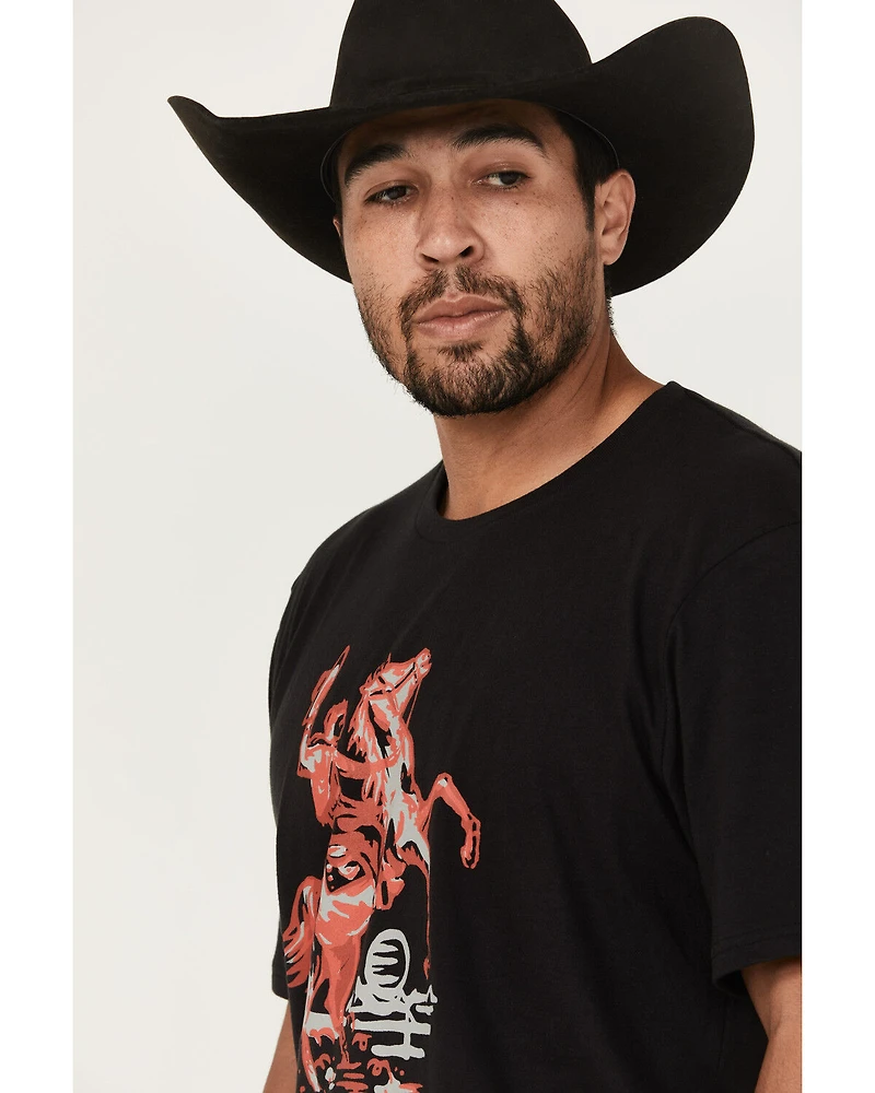 Wrangler Men's Neon Cowboy Short Sleeve Graphic T-Shirt