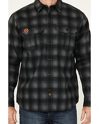 Hawx Men's FR Plaid Print Long Sleeve Button-Down Western Work Shirt