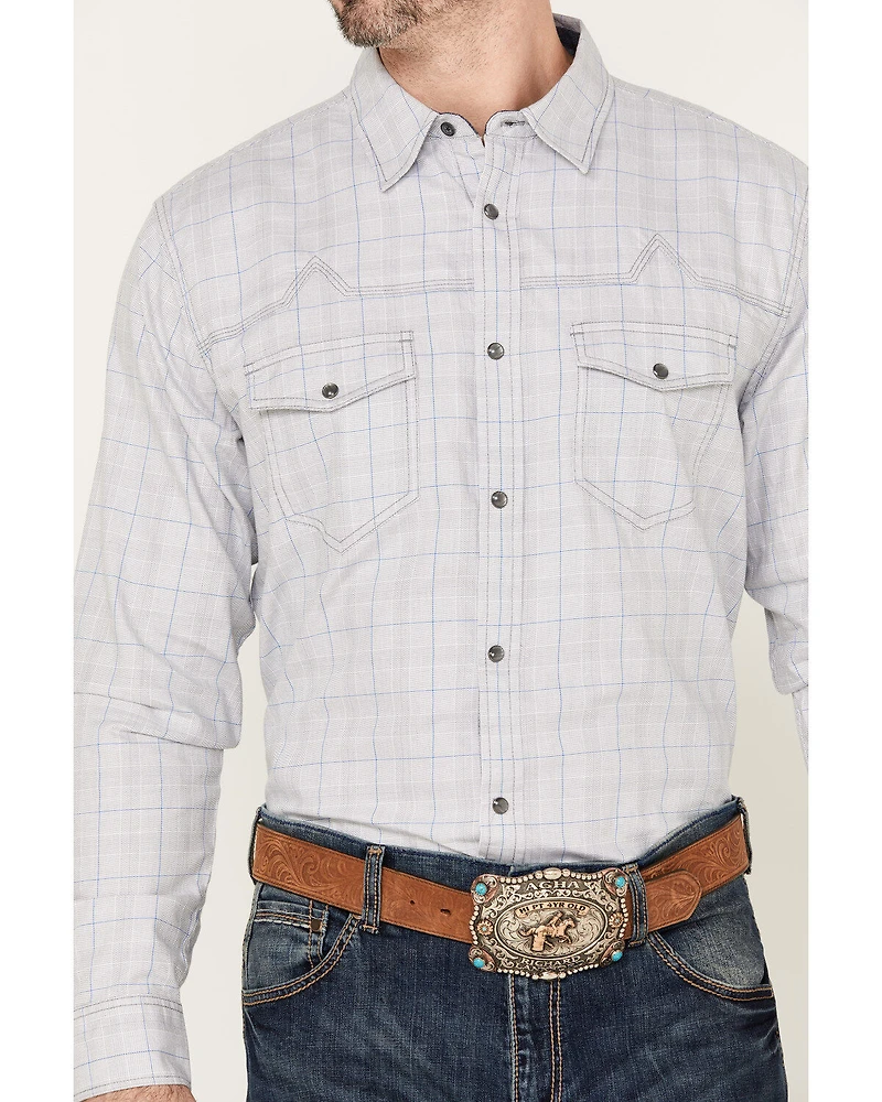 Moonshine Men's Classy Malange Print Long Sleeve Snap Western Shirt