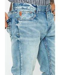 Moonshine Spirit Men's Sutton Wash Decker Slim Straight Stretch Denim Jeans