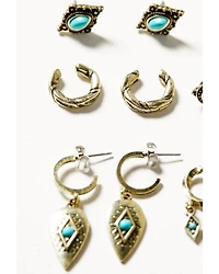 Shyanne Women's Desert Boheme Twisted Cuff Earring Set - 6 Pieces