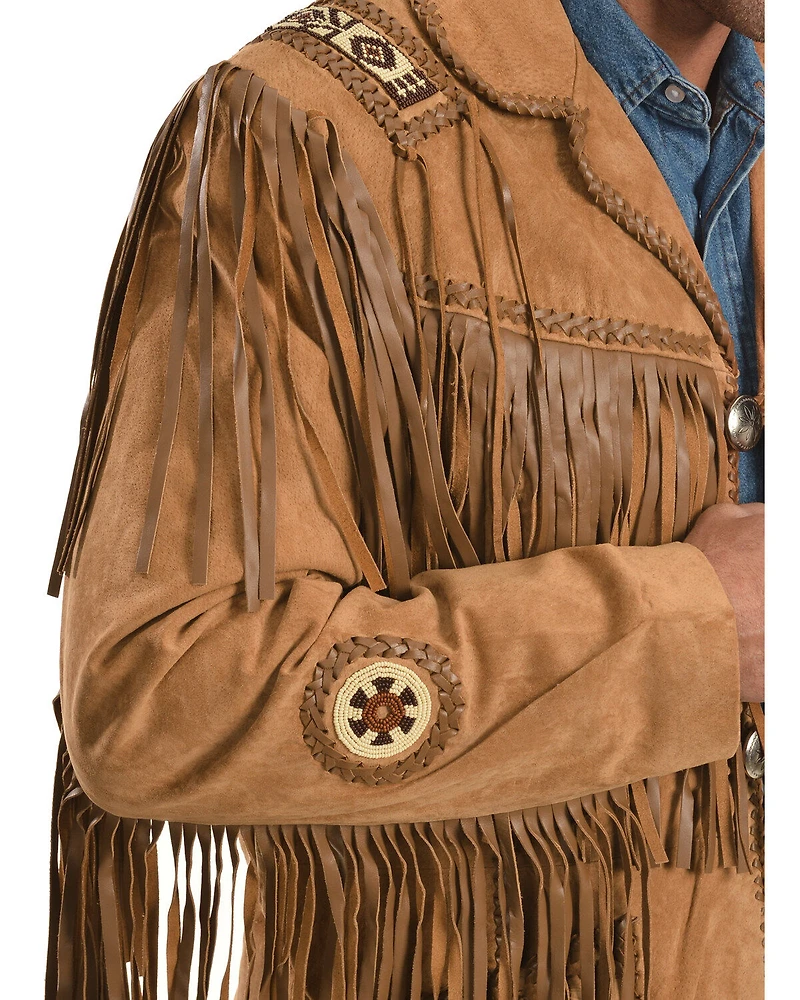 Scully Men's Hand Laced Bead Trim Coat