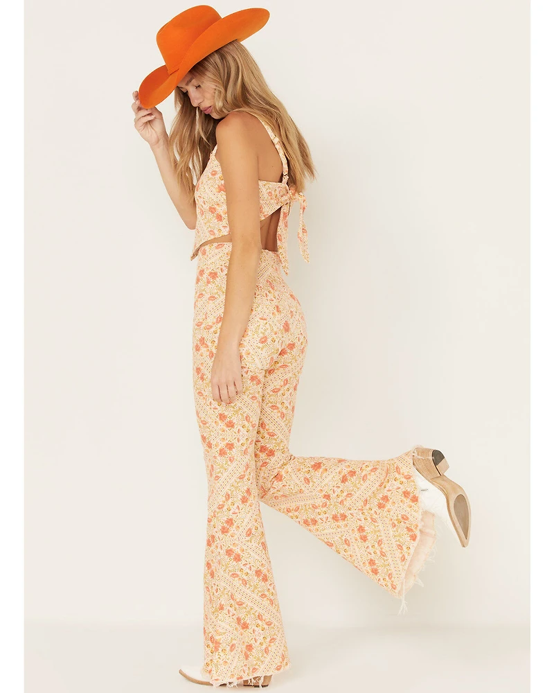 Show Me Your Mumu Women's Belmont Paisley Print Pull On Trouser Pants