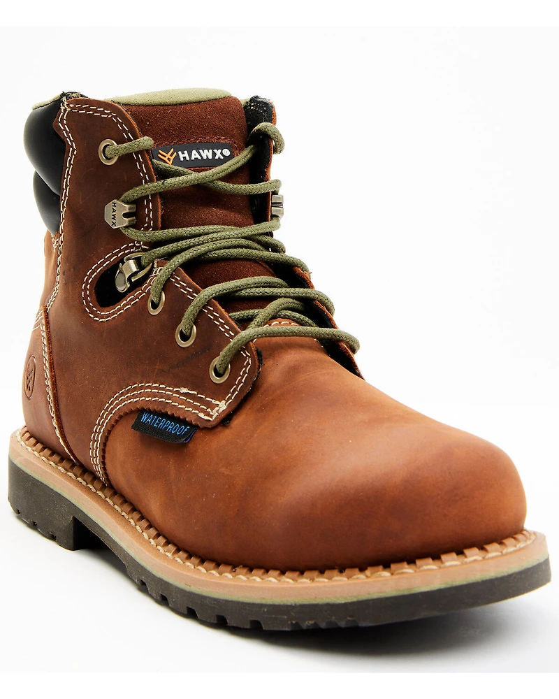 Hawx Women's Platoon Lace-Up Waterproof Work Boots - Soft Toe