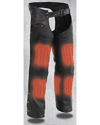 Milwaukee Leather Men's Heated Zipper Side Pocket Chaps - 5X