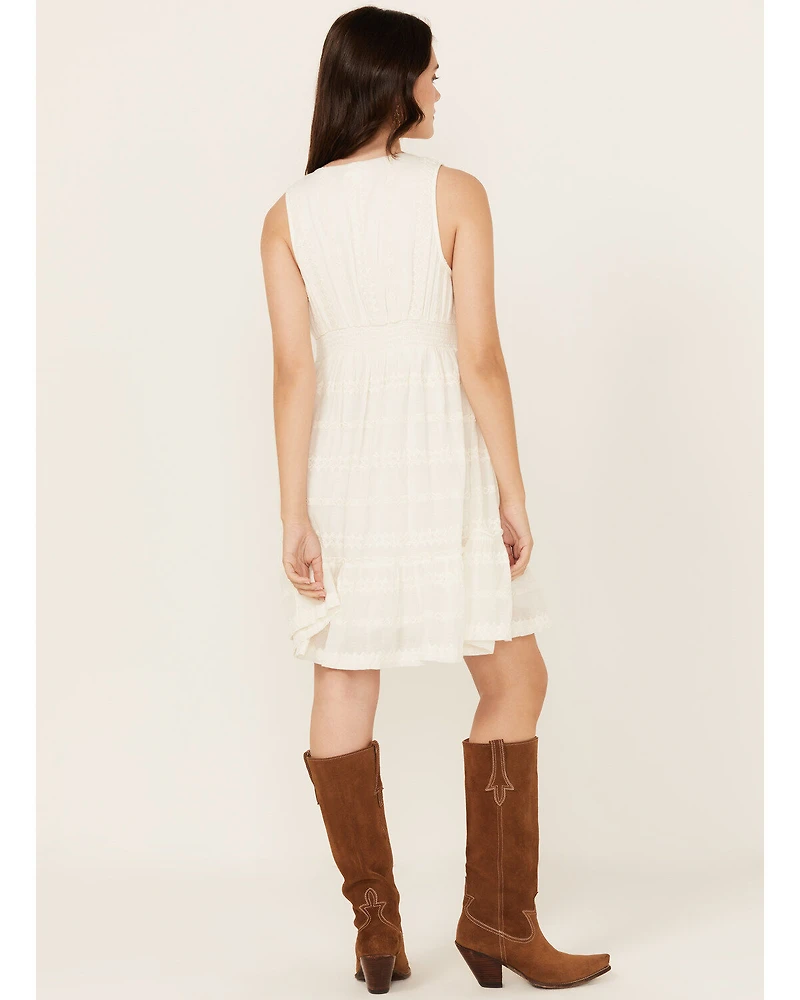 Shyanne Women's Embroidered Sleeveless Mini Dress
