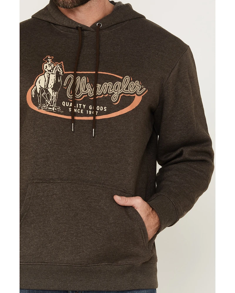Wrangler Men's Cowboy and Rope Logo Graphic Hooded Sweatshirt