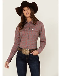 Cinch Women's Printed Long Sleeve Snap Western Shirt