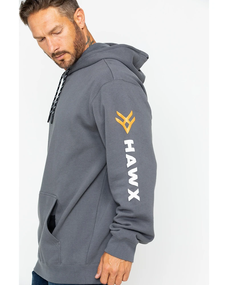 Hawx Men's Logo Sleeve Hooded Work Sweatshirt
