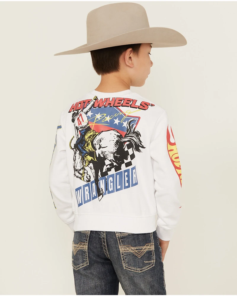 Wrangler® x Hot Wheels™ Boys' Rodeo Crew Neck Sweatshirt